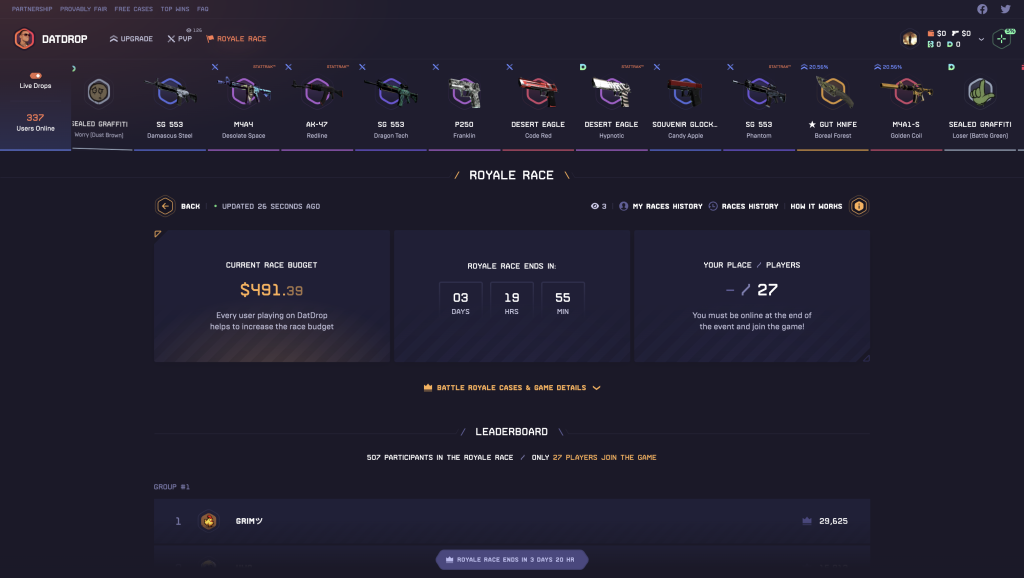 Royal Race datdrop