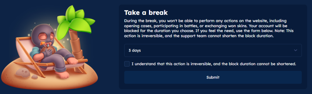 take a break feature