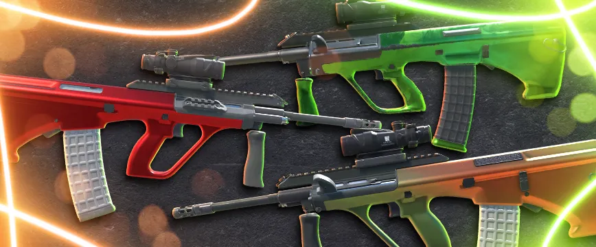 CS2 (CS:GO) Mil-Spec AWP skins: AWP | Capillary with red and blue vein patterns, AWP | Black Nile featuring sleek black and silver wave designs, and AWP | Acheron with skull-themed red and blue artwork. Showcase of popular blue rarity AWP skins against a dynamic dark background with glowing light effects.