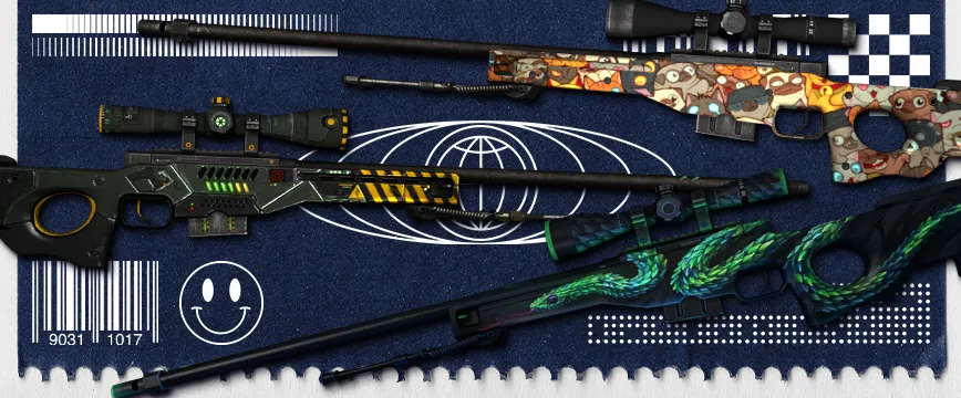 Image of CS2 (CS:GO) Restricted AK-47 skins: AK-47 | Slate with a sleek black design, AK-47 | Orbit Mk01 featuring futuristic red accents, and AK-47 | Blue Laminate with a distinctive blue woodgrain pattern. These purple rarity CS:GO skins highlight unique visual styles and are popular among CS2 players.