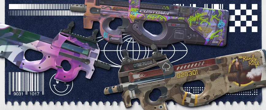 Image of CS2 (CS:GO) Restricted AK-47 skins: AK-47 | Slate with a sleek black design, AK-47 | Orbit Mk01 featuring futuristic red accents, and AK-47 | Blue Laminate with a distinctive blue woodgrain pattern. These purple rarity CS:GO skins highlight unique visual styles and are popular among CS2 players.